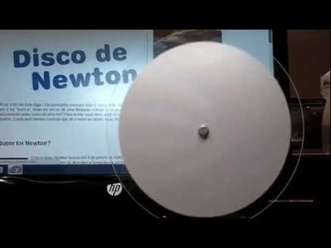 Foto do Disco de Newton físico utilizado no experimento